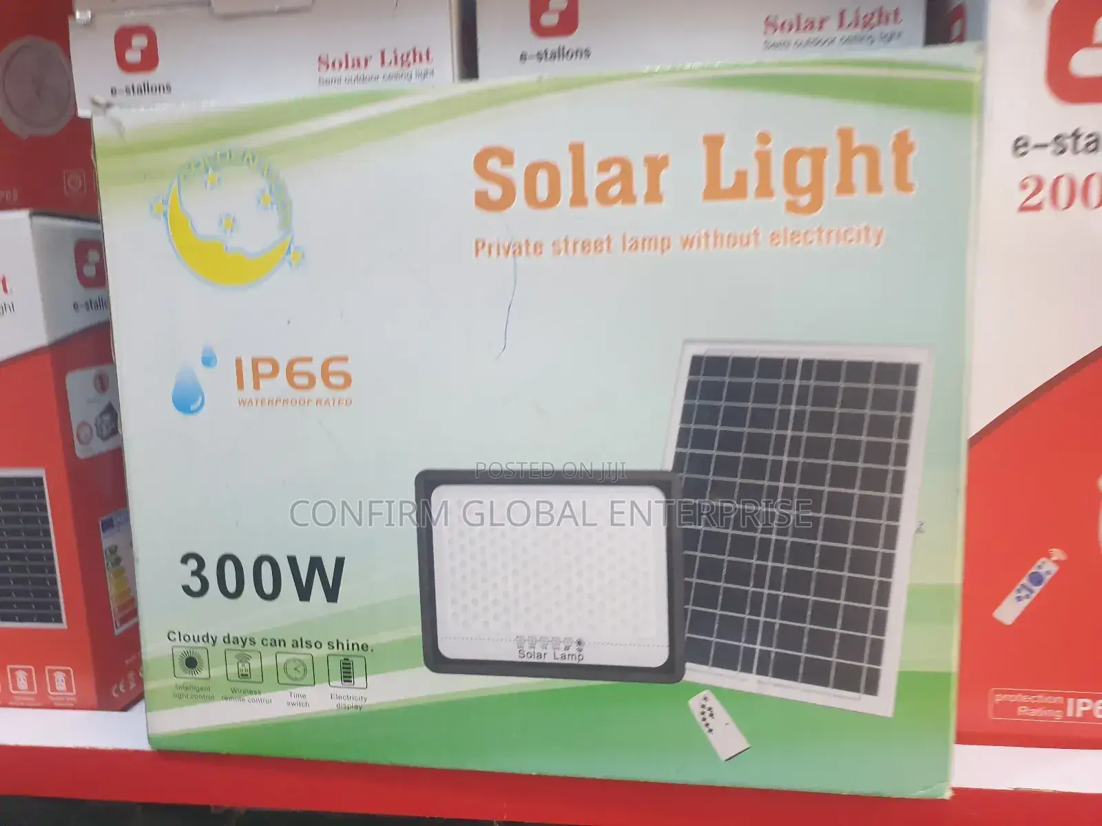 300w Multiple Eyes Solar Flood Light With Panel