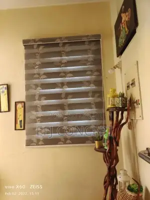 Day And Night Window Blind - Lovely Attractive Grey Floral Design
