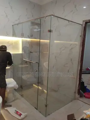 Shower Cubicle L Shape Design 10mm Tempered Glass