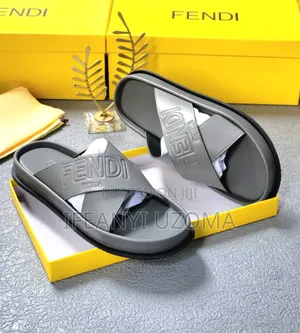 Fendi Ash Color Luxury Slippers