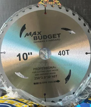 Max Budget German Standard" Circular Saw Blade, Specifically a 10"