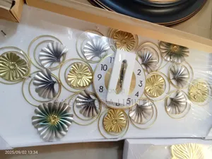 Wall Design Vintage Leave Flowers Clock 40x90cm