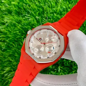 Original Tommy Hilfiger Red Rubber Strap Chronograph Quartz Watch