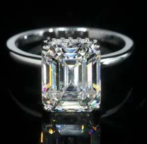 For Her Mossanite Diamond Stone Silver Proposal Ring Bm1