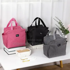 Thermal Lunch Tote Bags With Two Side Pockets