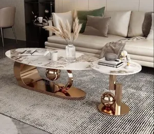 Luxury and Unique Rose Gold 2 in 1 Center Table