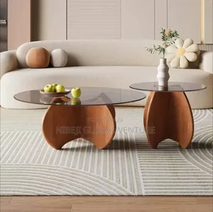 2in1 Tampered Glass Center Table