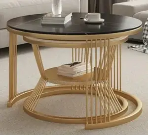 Elegant Extendable Marble Coffee Table With Storage Under