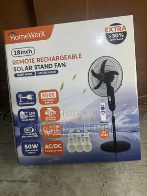 Homeworx 18inches Hw-1918s Solar Rechargeable Standing Fan