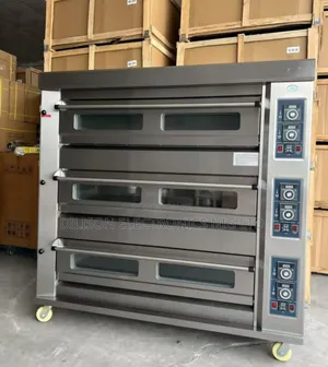 Commercial Industrial Flour Bakery Gas Ovens 9 Tray 3 Deck