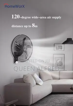 Homeworx Hw-1918w 18inch Solar Rechargeable Wall Fan With 3 Bulbs