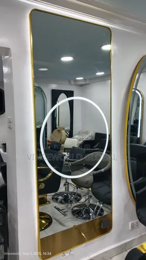 Latest Design Salon Mirror With Front and Side Led