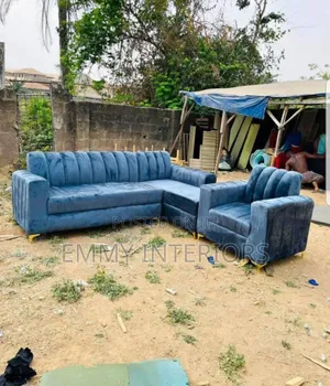 Living Room L Shaped Fabric Sofa With Single One It's Available