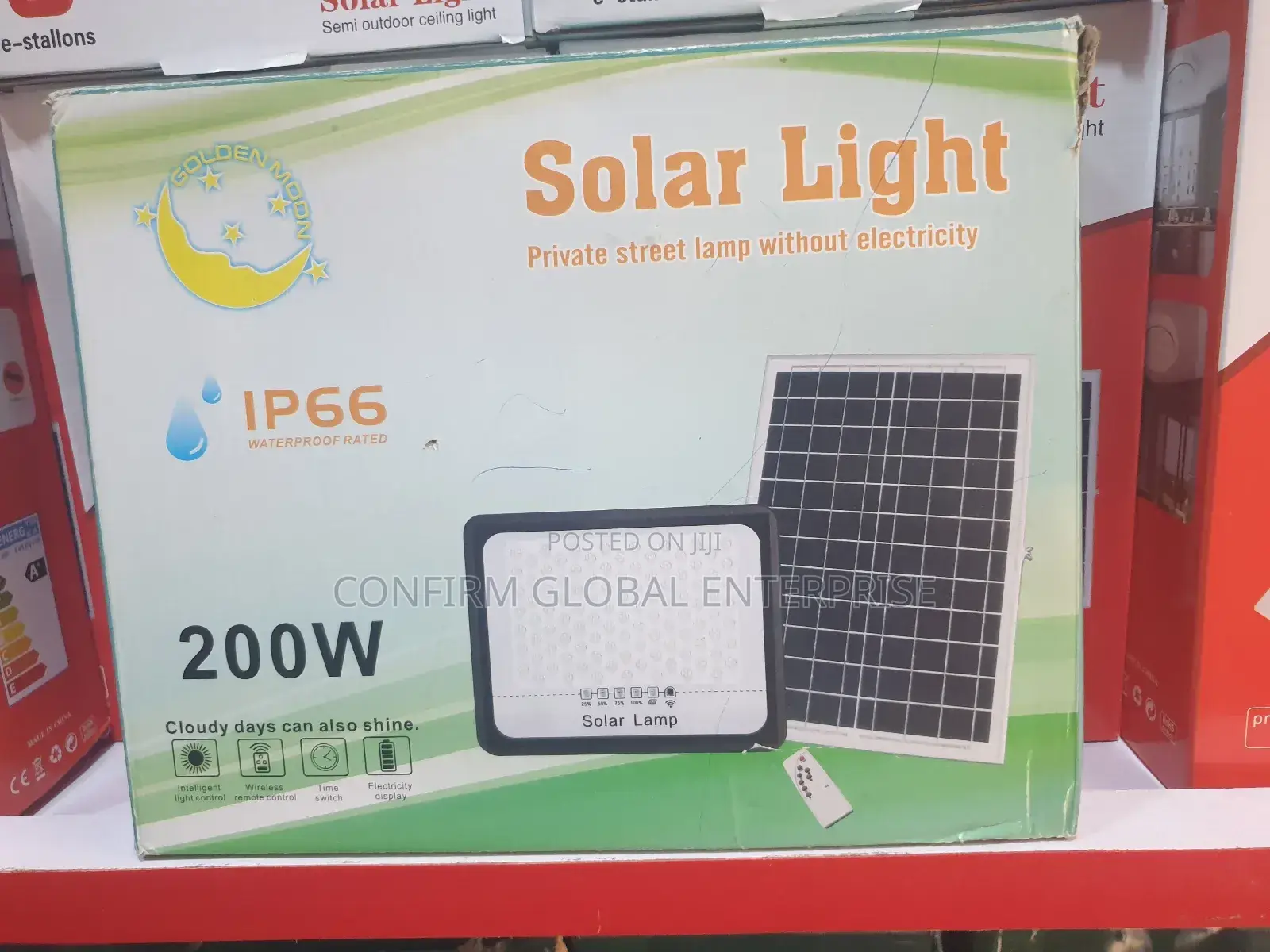 200w Multiple Eyes Solar Floodlight With Panel and Remote