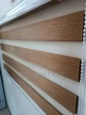 Day and Night Window Blind - Attractive Brown Plain Type Design
