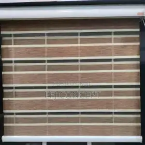 Day and Night Window Blind - Brown Black Brick-Like Attractive Design