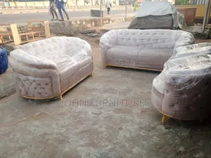 Complete Set of Gray Fabric Chairs