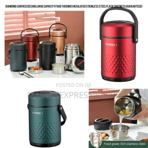 Diamond Surface Design Food Thermos Insulated Stainless Steel Flask