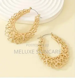 Vintage Lace Hoop Earrings
