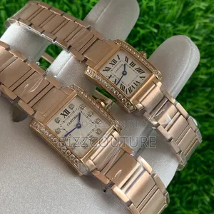 Original Cartier Iced Gold Stainless Steel Quartz Watch