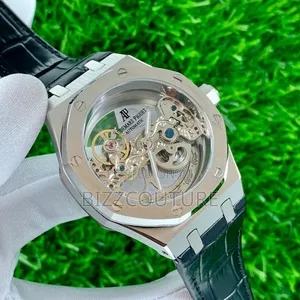 Original Audemars Piguet Black Genuine Leather Strap Mechanical Watch