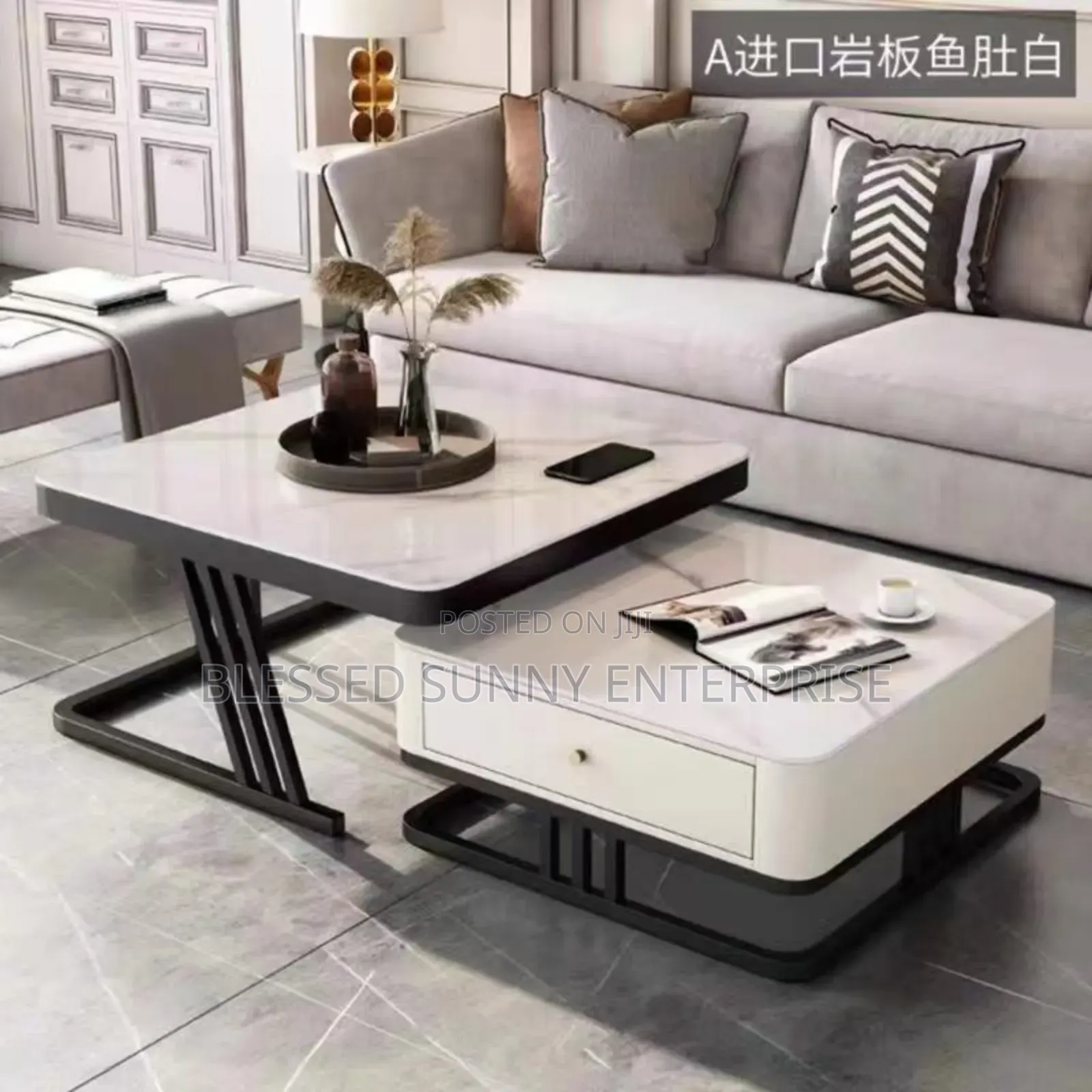 Centre Table With Trolley Leg