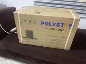 Polystar 60cm Black Chimney Hood With Copper Motor