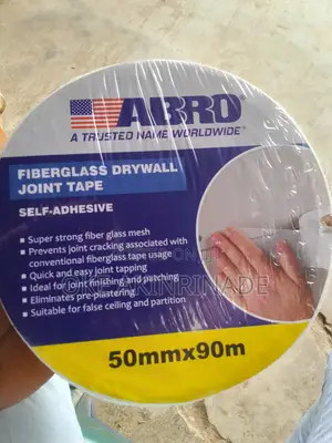 (Abro) Fiberglass Drywall Joint Tape Self-Adhesive 50mm by 90 Meters