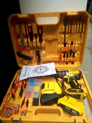 Complete Set Of Dewalt Tools Box With Brush Less Drill Machine