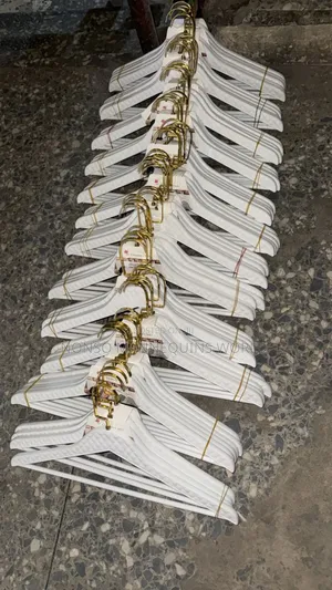 Luxury White Hangers With Golden Head