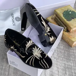 Original Versace Suede Loafers Shoes