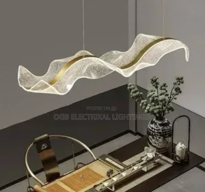 Nordic Long Curve Led Chandelier