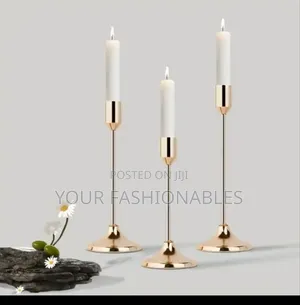 Set of Gold Candle Stands