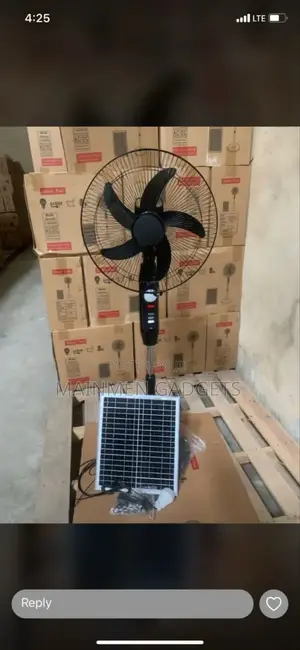 Dc and Ac Solar Rechargeable Fan
