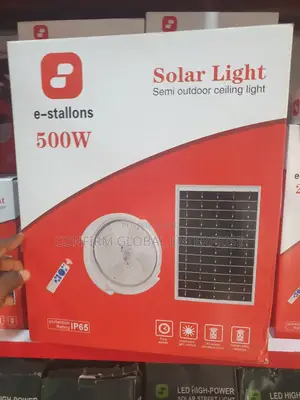 500watts Solar Ceiling Light With Panel and Remote Control
