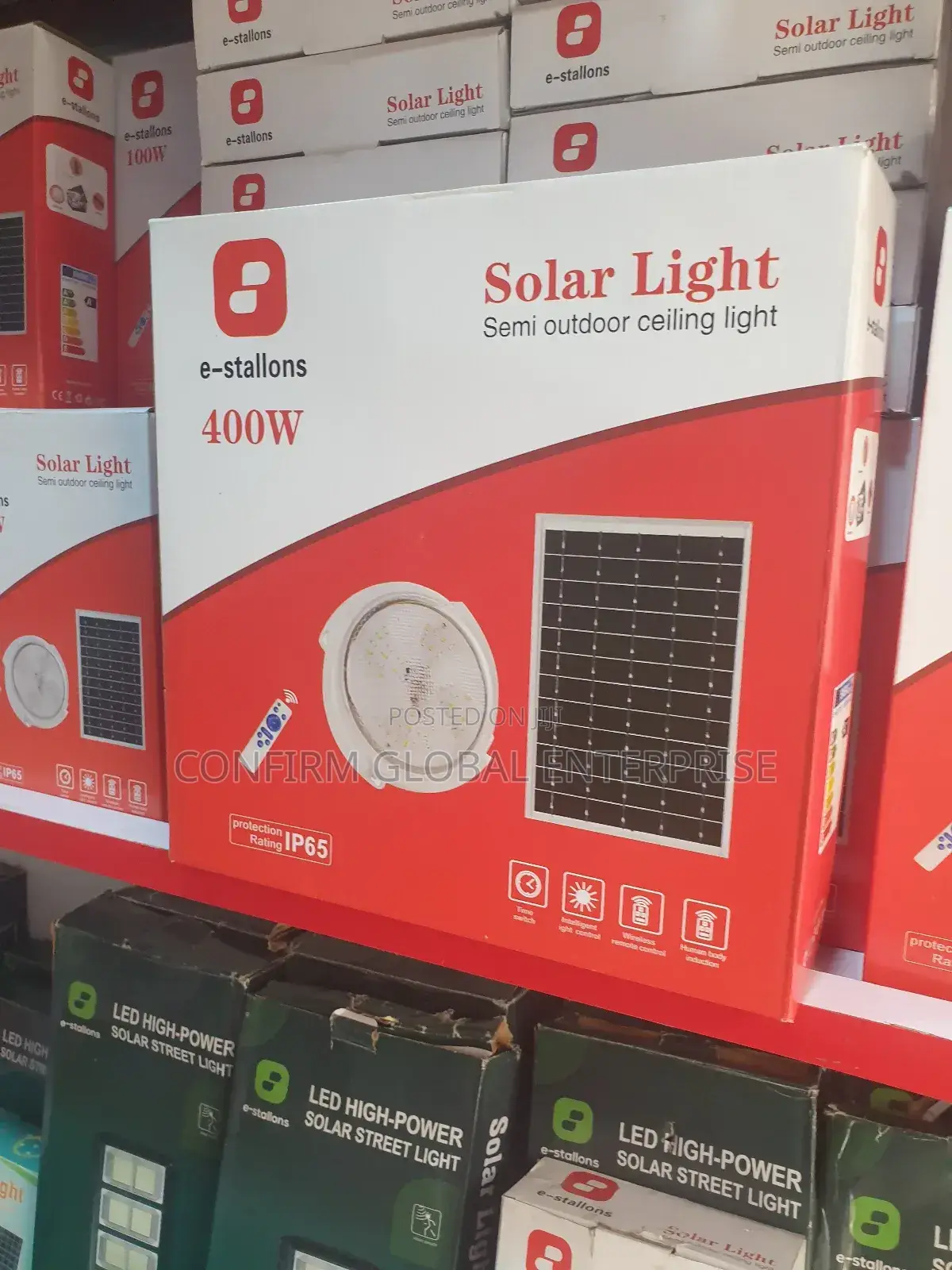 Brand New 400w Solar Ceiling Light With Panel and Remote