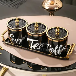 Black TSC Acrylic Storage Canisters and Organiser