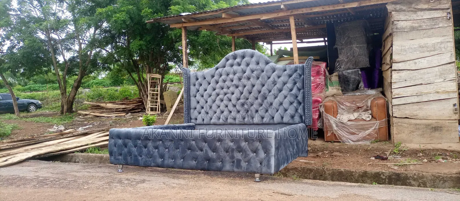 Full Padded Bed Frame