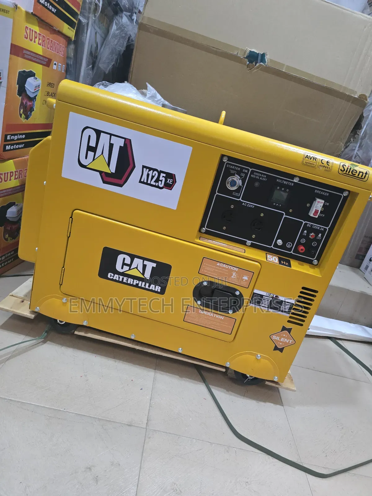 High Quality Cat Diesel Soundproof Generator 10.5kva 100% Copper Coil