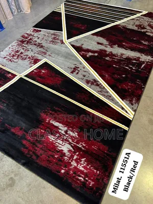 Black /Red Milat Center Rug