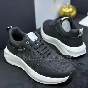 Original Boss White Sole Leather Sneakers for Men
