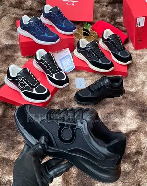 Original Salvatore Ferragamo Leather / Suede Luxury Sneakers