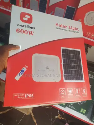 600w Solar Ceiling Light With Solar Panel and Remote