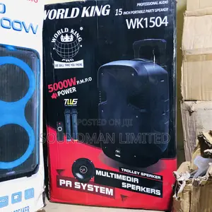 Worldking Rechargeable Public Address System Speaker, 2 Wireless Mics
