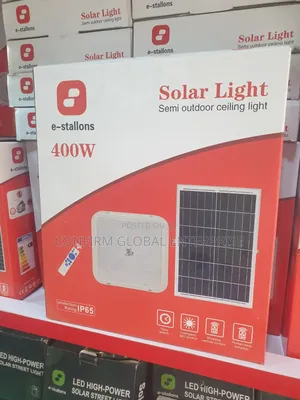 400w Solar Led Ceiling Lights With Solar Panel and Remote Control