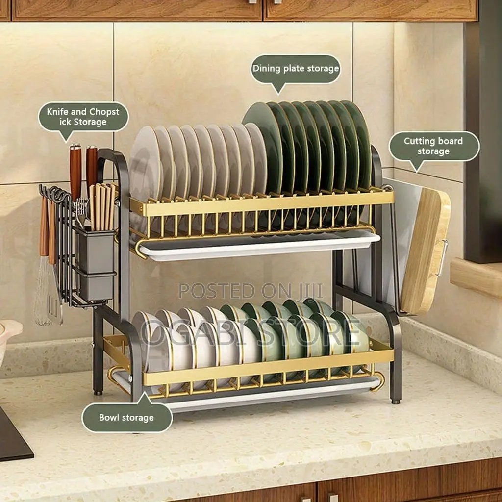 Two-Layer Plate Rack.