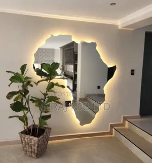Africa Map Shaped Mirror