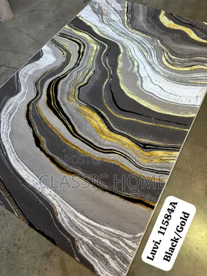 Black Gold Center Rug