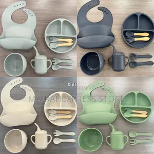 Silicone Baby Feeding Set (Microwave Oven Safe)