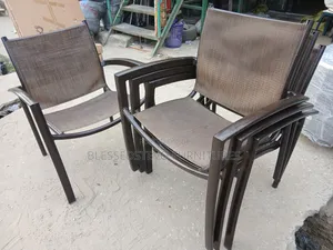 Outdoor Chair Brown Iron Leg Over Strong